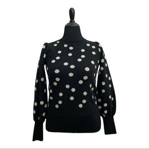 Black and White Polka Dot Sweater